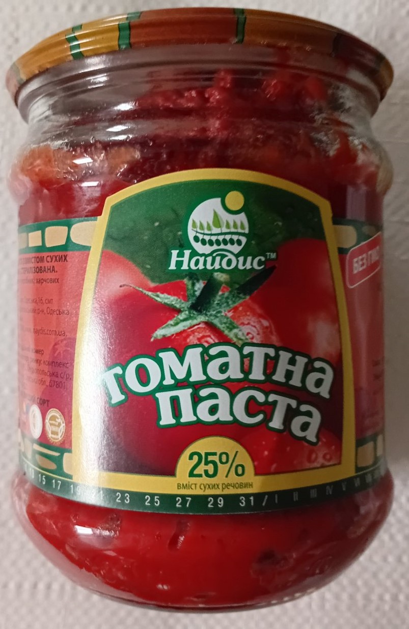 Паста томатна 25% 480г ТМ Найдис